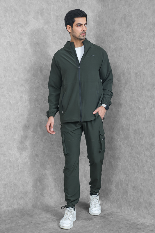 Impact Woven Cargo Tracksuit - Olive