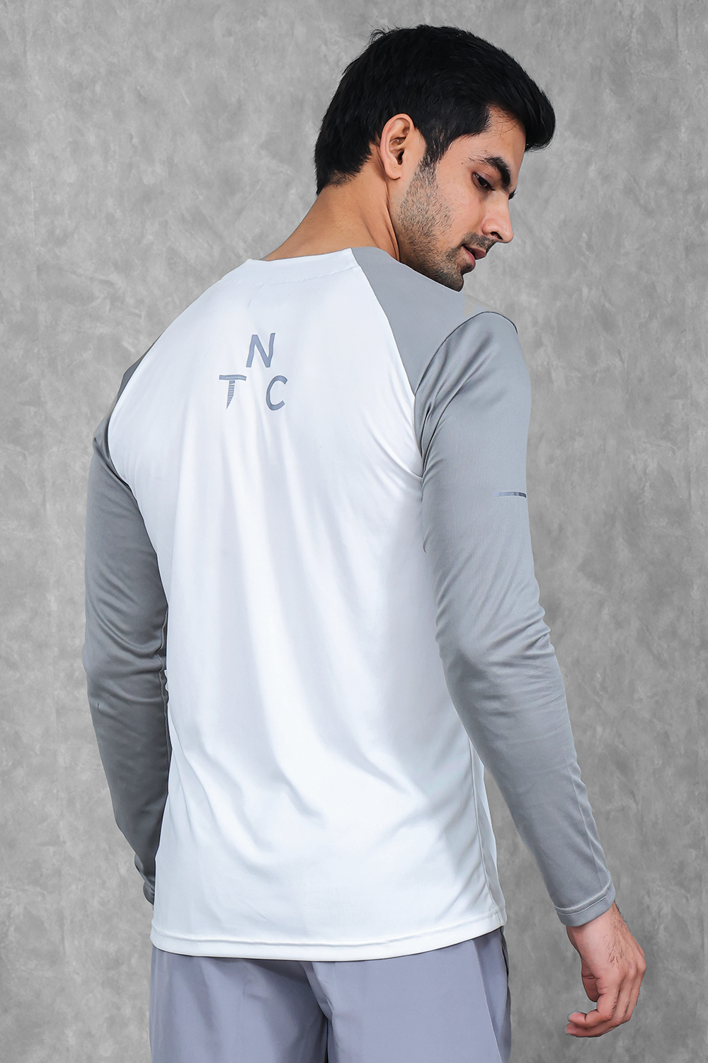 Active Two-Tone 1/4 zip - White/Grey