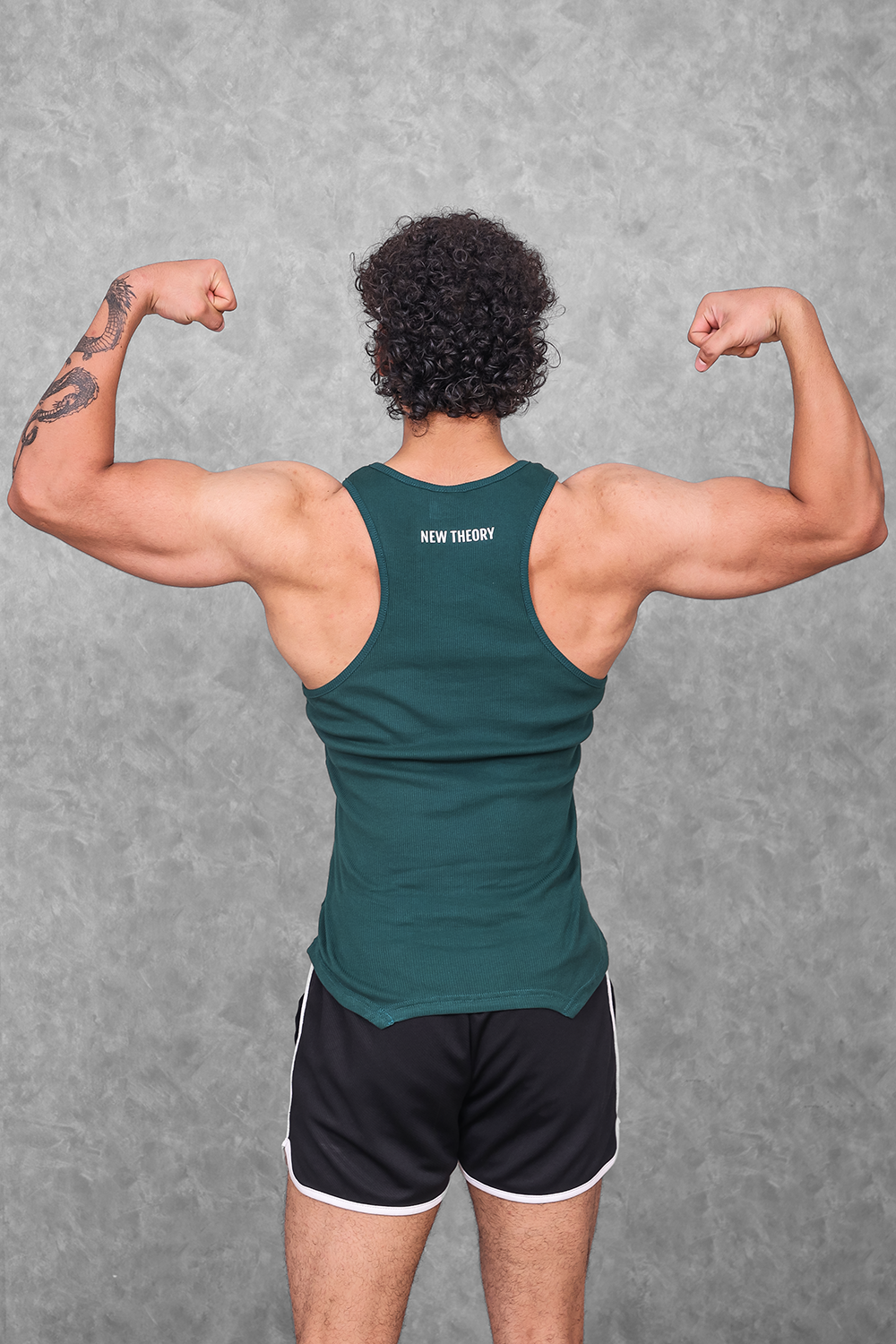 Muscle-Up Ribbed Tank - Green