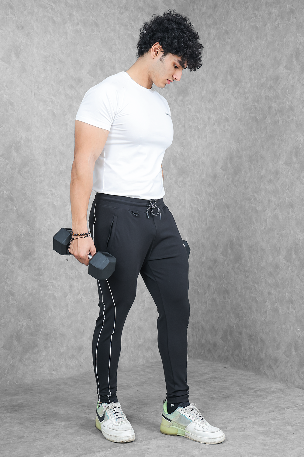Mens Cotton Gym Trousers Sports BodyBuilding Pants Fitness Crossfit Jogging  Workout Training Sweatpants Loose Trousers