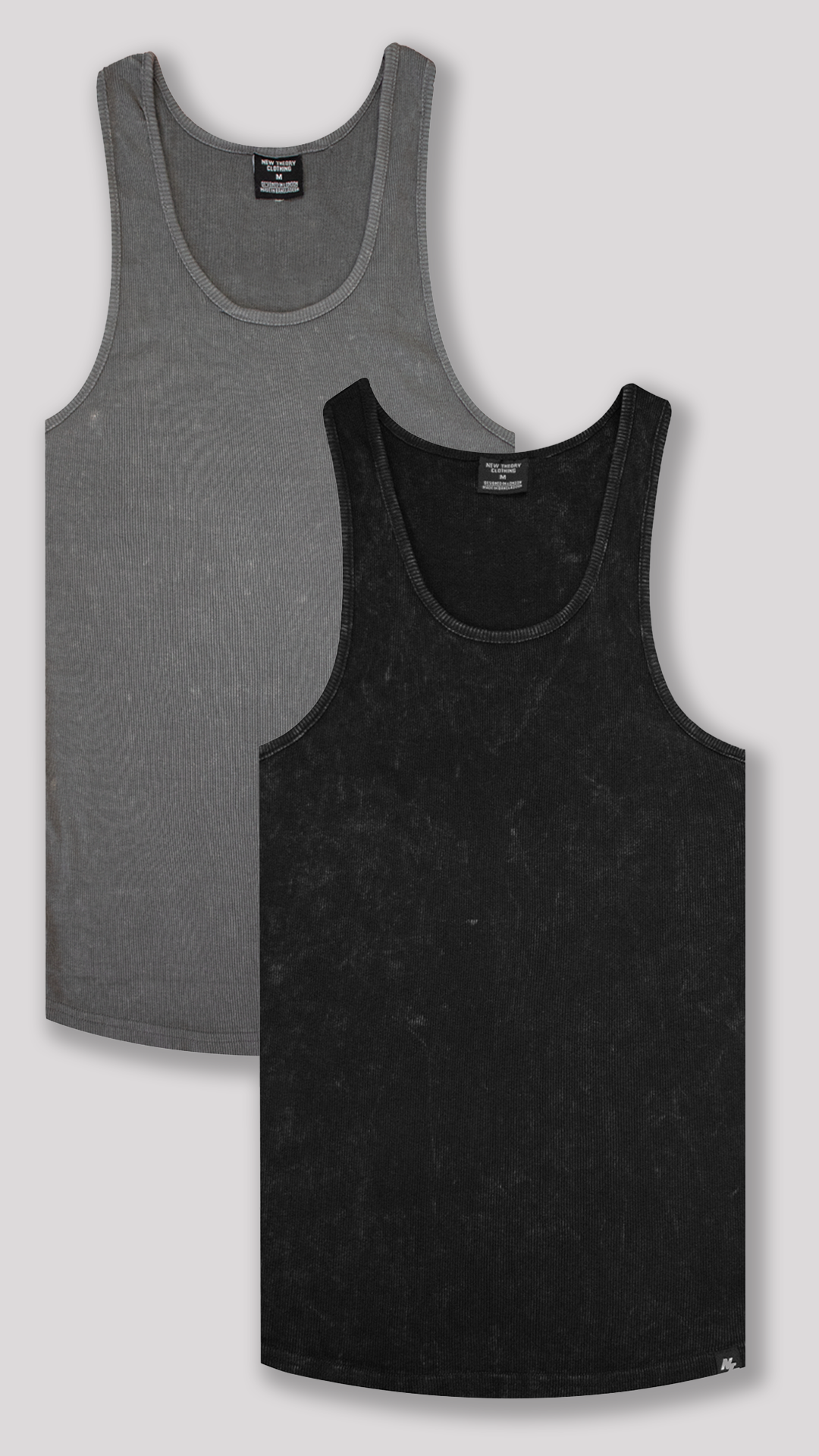 Washed Muscle-Up Ribbed Tank 2pk