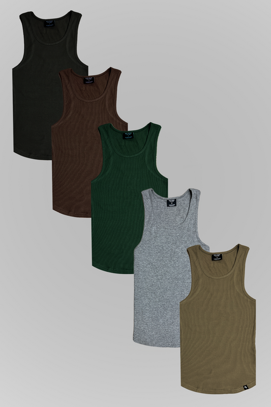 Muscle-Up Ribbed Tank - Pack of 5