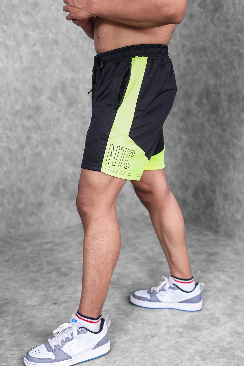 Black and neon green 2025 shorts