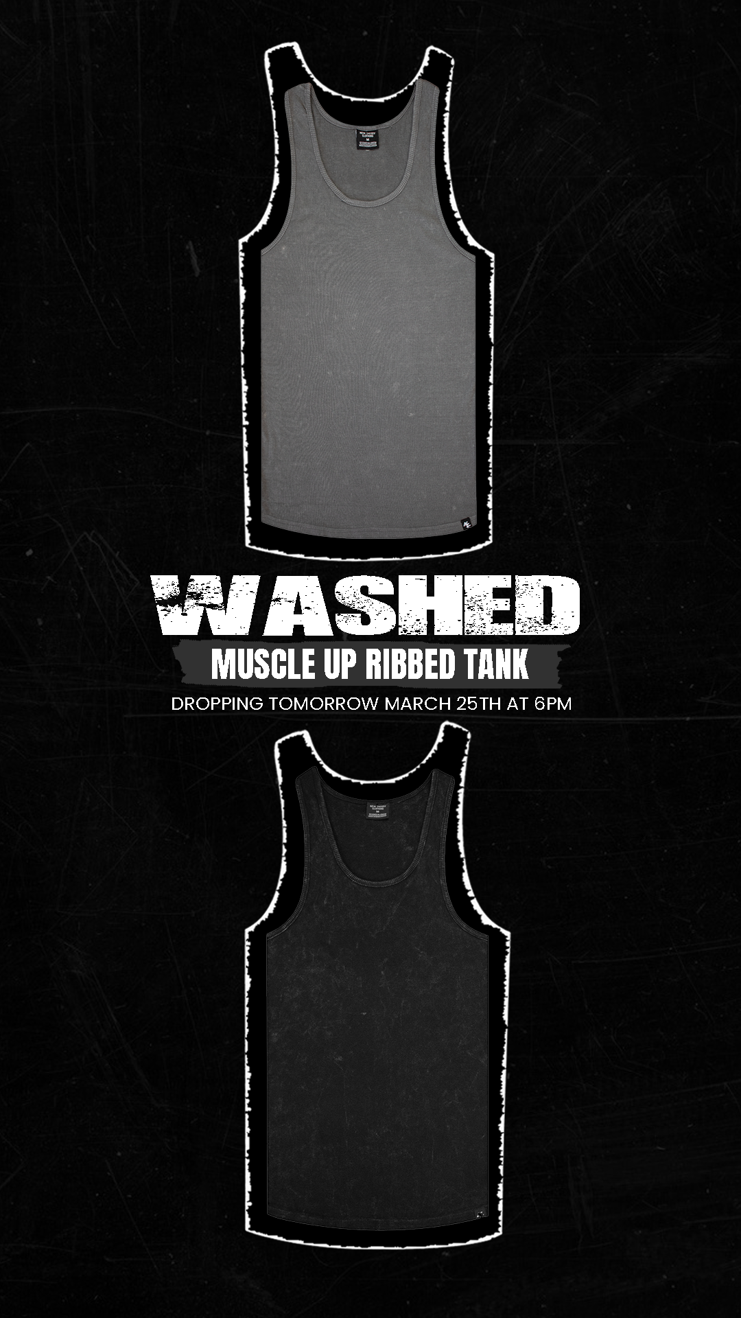 Washed Muscle-Up Ribbed Tank 2pk