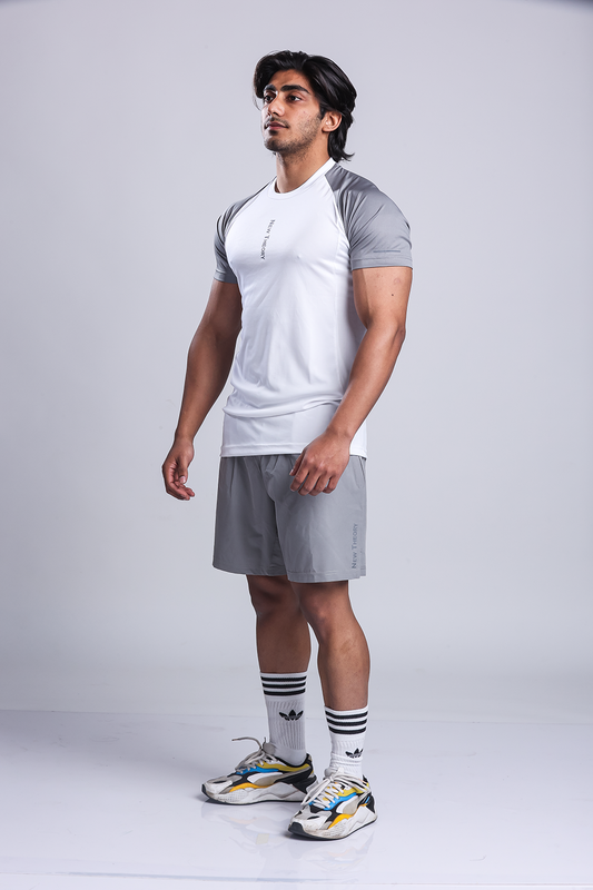 Active Two-tone T-shirt- White/Grey